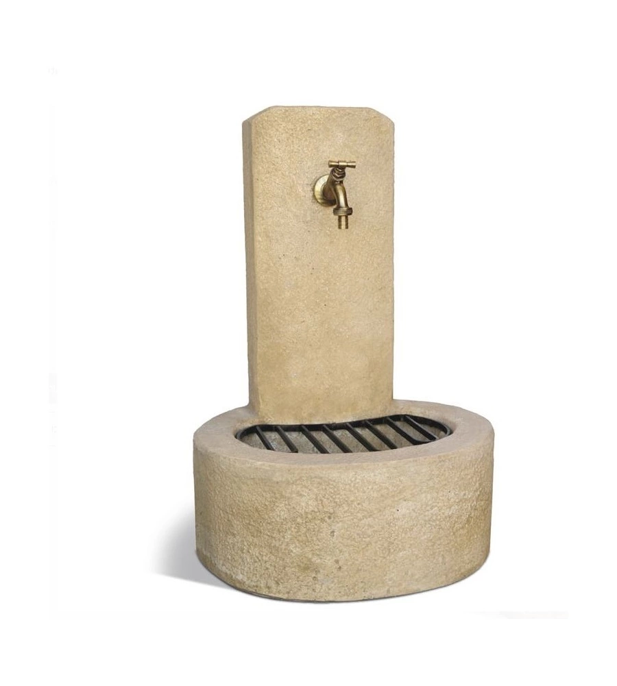 FONTANA VEDOVELLA "MODENA" ANTICATA COLOR NOCCIOLA -  47x37x69CM